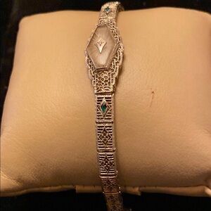 14 K Gold Edwardian Filigree Bracelet